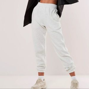 Petite White Marl Basic Jogger